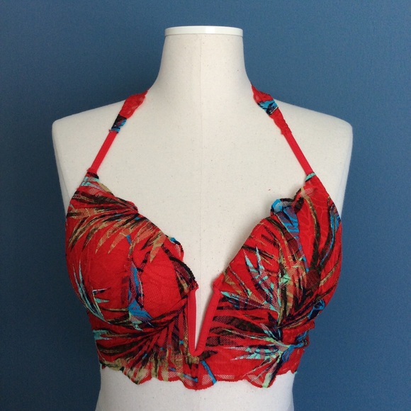 PINK Victoria's Secret Other - PINK Date Push-Up Tropical Print Lace Bra